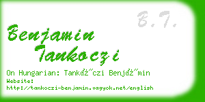 benjamin tankoczi business card